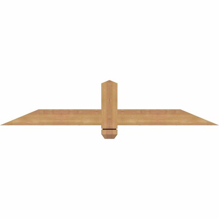 Ekena Millwork Eugene Smooth Timber Gable Bracket, Western Red Cedar, 48"W x 10"H x 1 1/2"D x 3 1/2"F, 5/12 Pitch GBW048X10X0204EUG00SWR